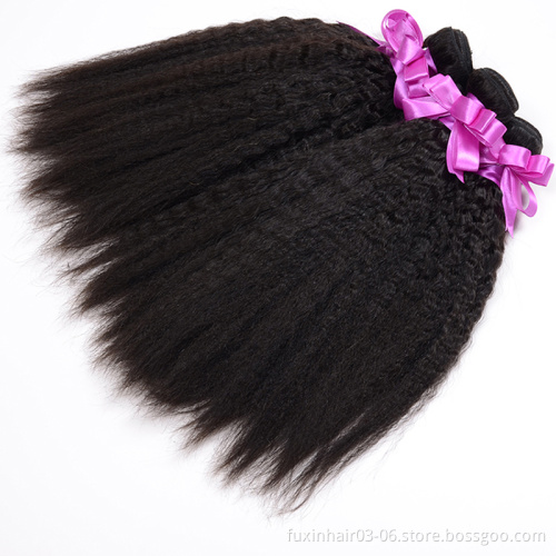 Virgin Human Hair Top Selling Kinky Straight Yaki Hair Extensions Mongolian WEAVING Non-remy Hair